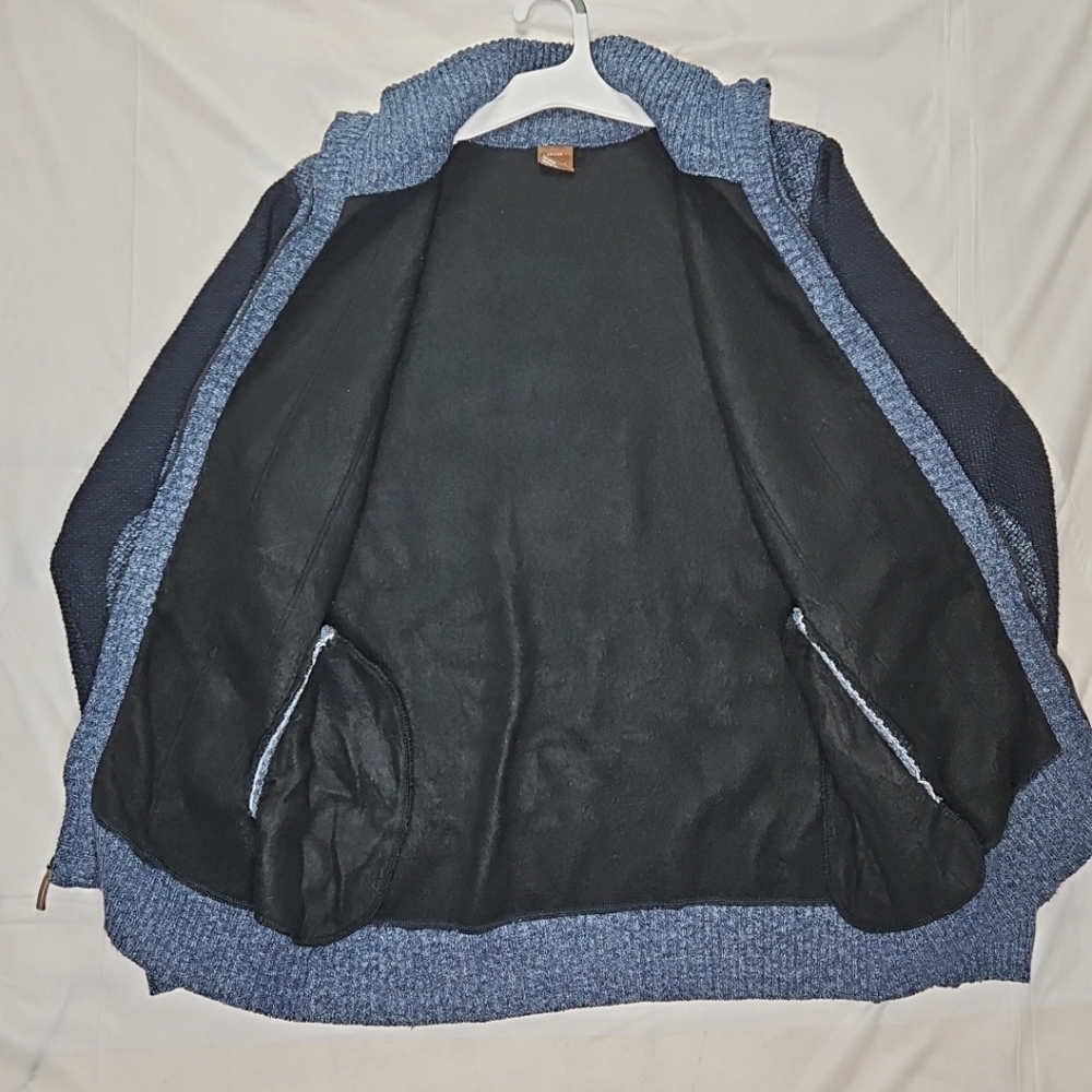 🛍 Vintage Knitwear Usicon Men Navy Blue Cardigan Sweater Dress Sweater L - Picture 8 of 14
